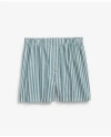 Brooks Brothers Cotton Broadcloth Butcher-stripe Boxers In Green