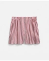 Brooks Brothers Cotton Broadcloth Butcher-stripe Boxers In Red