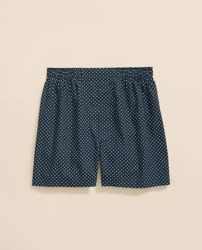 Brooks Brothers Cotton Broadcloth Dot Boxers In Blue