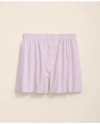 Brooks Brothers Cotton Broadcloth End-on-end Boxers In Pink
