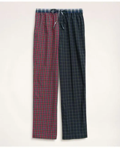 Brooks Brothers Cotton Broadcloth Fun Tartan Lounge Pants In Multicolor