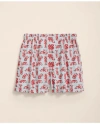 Brooks Brothers Cotton Broadcloth Lobster Motif Boxers In Red
