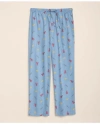 Brooks Brothers Cotton Broadcloth Lobster Motif Lounge Pants In Blue