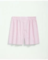 Brooks Brothers Cotton Broadcloth Micro Gingham Boxers In Light Pink
