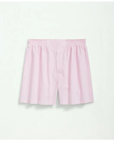 Brooks Brothers Cotton Broadcloth Micro Gingham Boxers In Light Pink