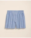 Brooks Brothers Cotton Broadcloth Tartan Boxers In Light Orange