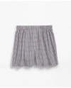 Brooks Brothers Cotton Broadcloth Tattersall Boxers In Burgundy,navy