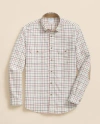 Brooks Brothers Cotton-cashmere Flannel Windowpane Sport Shirt In White