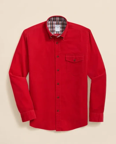 Brooks Brothers Cotton Corduroy Archive Sport Shirt In Red