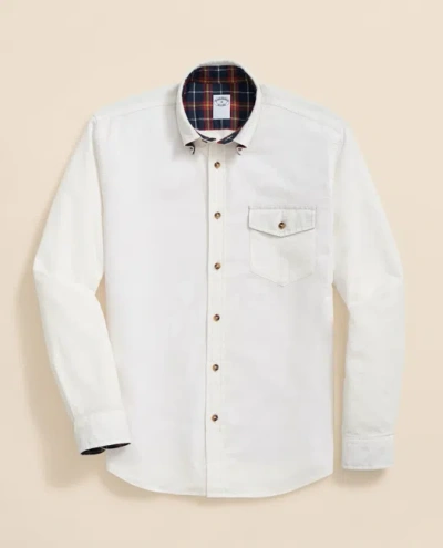 Brooks Brothers Cotton Corduroy Archive Sport Shirt In White