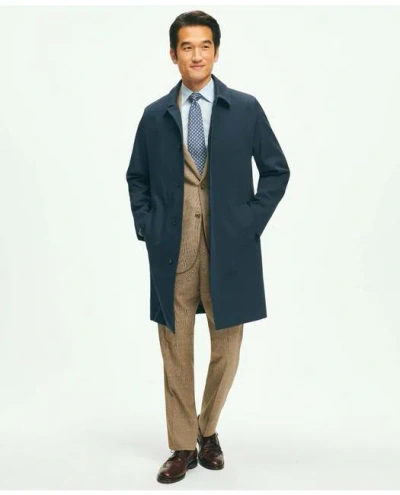 Brooks Brothers Cotton Driving Coat In Navy