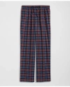 Brooks Brothers Cotton Flannel Plaid Lounge Pants In Grey