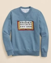 Brooks Brothers Cotton French Terry Embroidered Book Sweatshirt In Blue