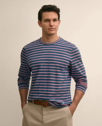 Cotton Heavyweight Mariner Stripe Long-sleeve T-shirt In Blue from Brooks Brothers