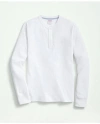Brooks Brothers Cotton Henley Long-sleeve T-shirt In White