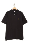 Brooks Brothers Cotton Interlock Knit Polo In Black