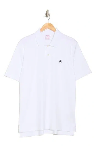 Brooks Brothers Cotton Interlock Knit Polo In White