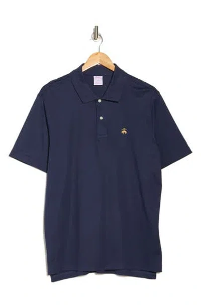 Brooks Brothers Cotton Interlock Polo In Blue