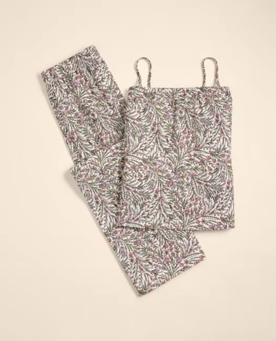 Brooks Brothers Cotton Jersey Floral Pajamas In White