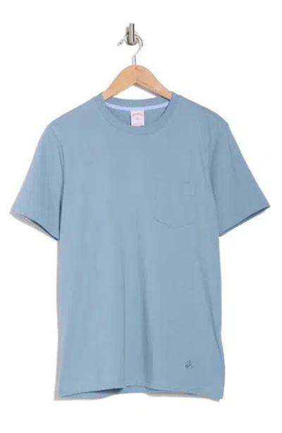 Brooks Brothers Cotton Jersey Pocket T-shirt In Faded Denim