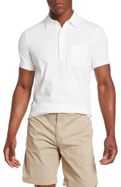 Brooks Brothers Cotton Jersey Solid Pocket Polo In White