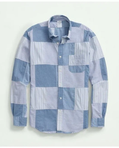 Brooks Brothers Cotton Madras Button-down Collar Sport Shirt | Blue | Size 2xl