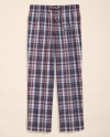 Brooks Brothers Cotton Madras Lounge Pants In Multi