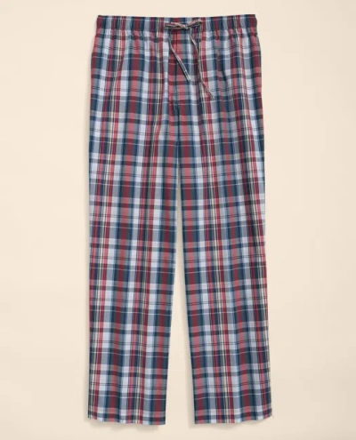 Brooks Brothers Cotton Madras Lounge Pants In Multi