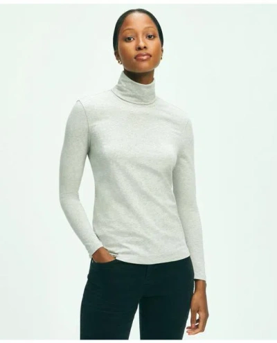 Brooks Brothers Cotton Modal Turtleneck Shirt In Grey