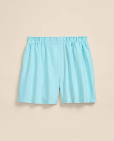Brooks Brothers Cotton Oxford Boxers In Blue