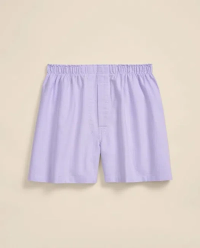 Brooks Brothers Cotton Oxford Boxers In Purple