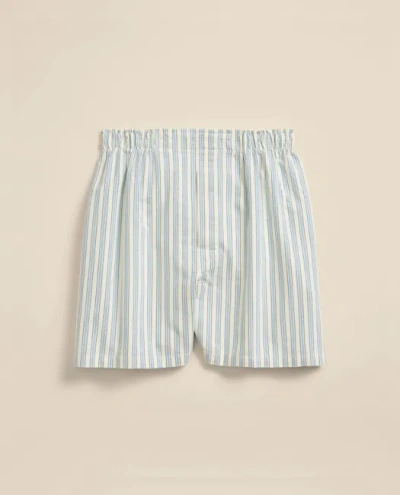Brooks Brothers Cotton Oxford Multi-stripe Boxers In White