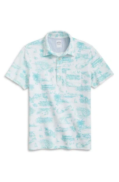 Brooks Brothers Cotton Oxford Polo In Multi