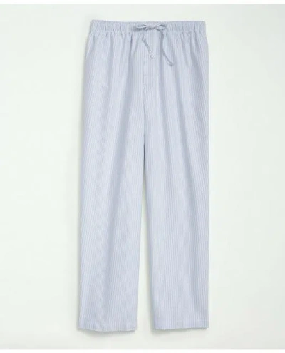 Brooks Brothers Cotton Oxford Striped Lounge Pants In Blue
