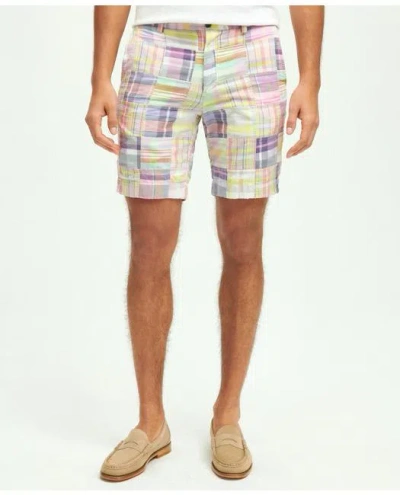 Brooks Brothers Cotton Pastel Madras Shorts In Multicolor
