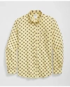 Brooks Brothers Cotton Pinwale Corduroy Mallard Sport Shirt, Button-down Collar In Yellow