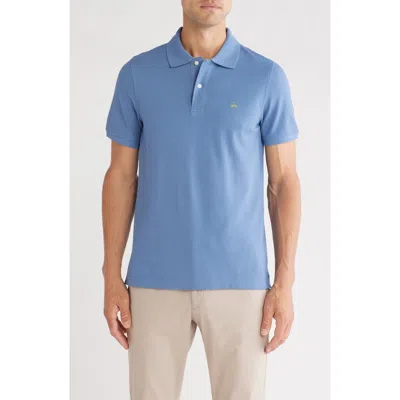 Brooks Brothers Cotton Piqué Knit Polo In Blue