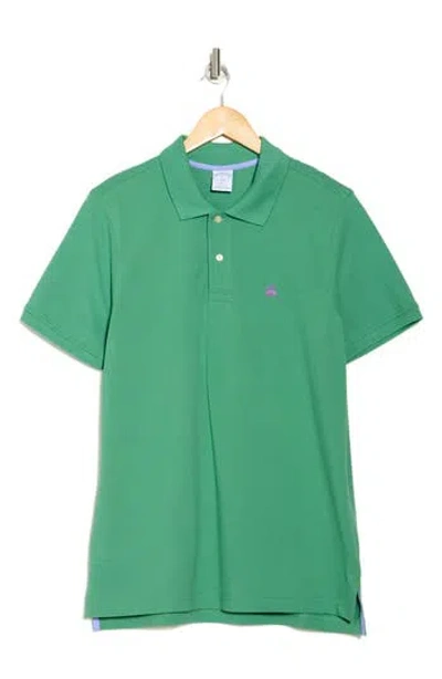 Brooks Brothers Cotton Piqué Knit Polo In Green S