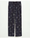 Brooks Brothers Cotton Poplin Henry Print Lounge Pants In Navy
