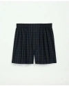 Brooks Brothers Cotton Poplin Tartan Boxers In Navy