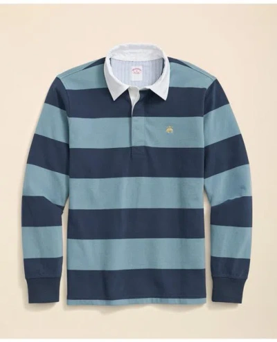 Brooks Brothers Cotton Rugby Shirt In Blue