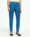 Brooks Brothers Cotton Sateen Pants In Blue