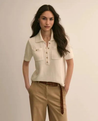 Brooks Brothers Cotton Short-sleeve Polo Sweater In Neutral