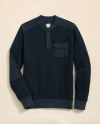 Brooks Brothers Cotton-wool Blend Waffle Knit Henley Shirt In Blue
