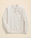 Brooks Brothers Cotton-wool Blend Waffle Knit Henley Shirt In Gold