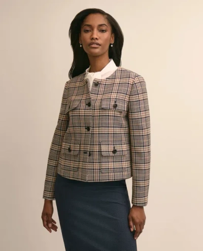 Brooks Brothers Cotton-blend Plaid Jacket In Multicolor