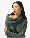 Brooks Brothers Cowl Neck Brushed Sweater In Alpaca-wool Blend In Grey Heather