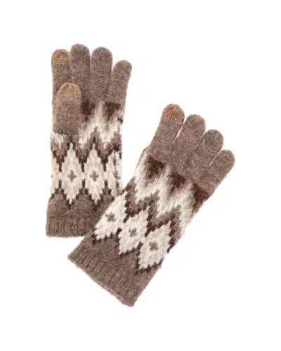 Brooks Brothers Cozy Fairisle Alpaca & Wool-blend Gloves In Brown