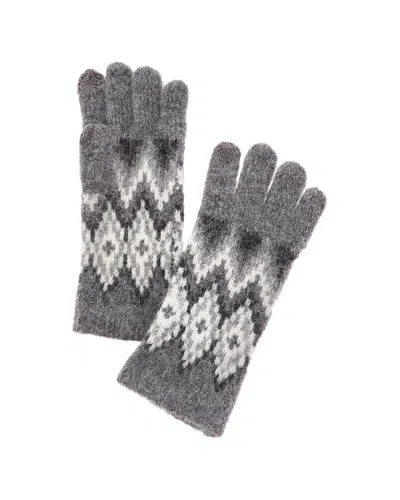 Brooks Brothers Cozy Fairisle Alpaca & Wool-blend Gloves In Grey