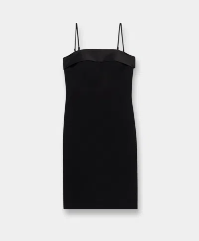 Brooks Brothers Crepe Evening Dress In Black